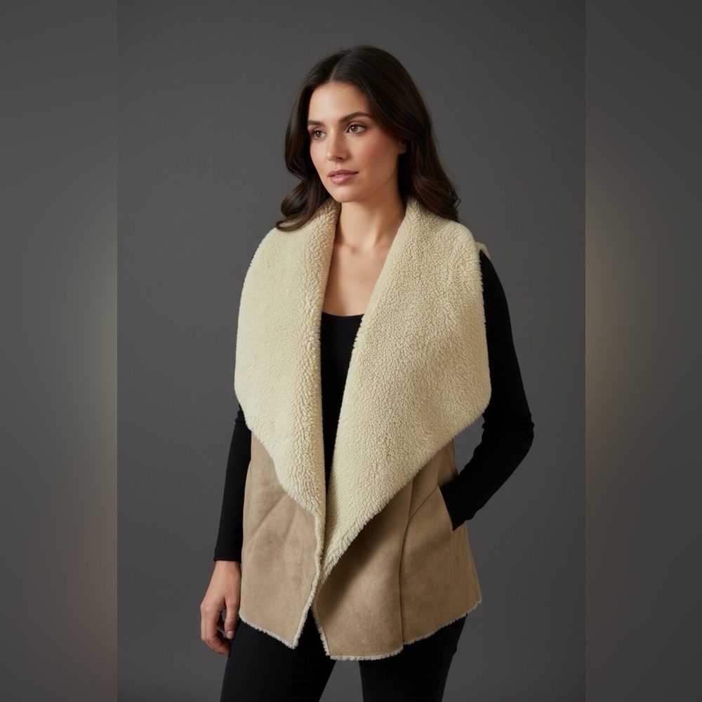 Velvet By Graham & Spencer - Reversible Faux Fur Shearling Vest